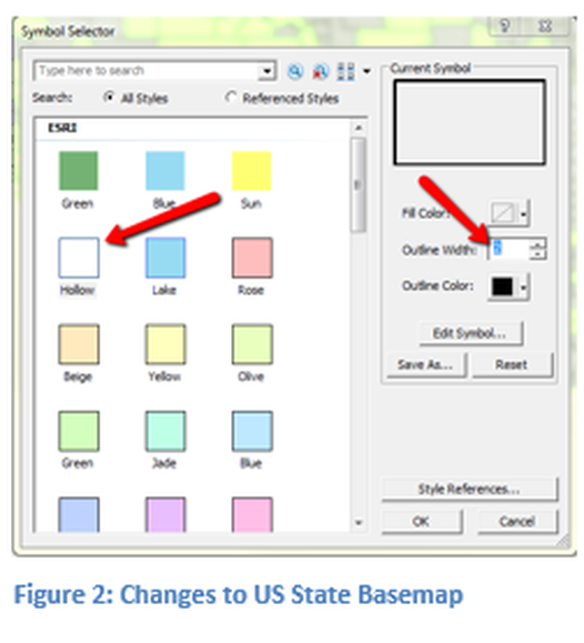 Figure 2: Changes to US State Basemap