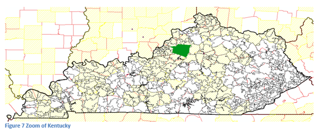 Figure 7: Zoom of Kentucky