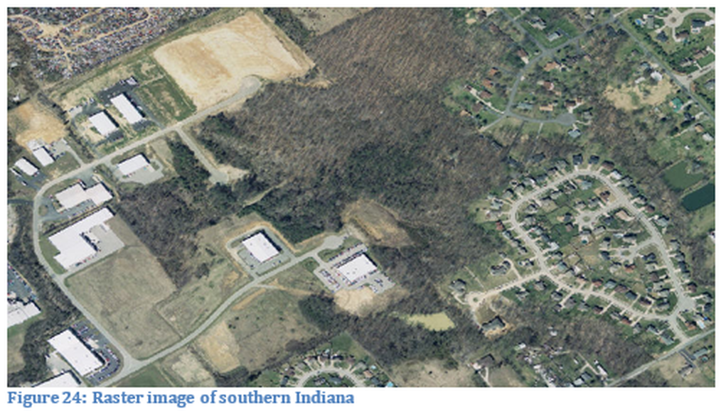 Figure 24: Raster image of southern Indiana