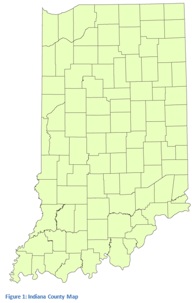 Figure 1: Indiana County Map