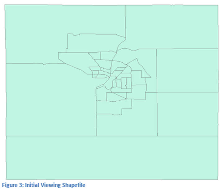 Figure 3: Initial Viewing Shapefile