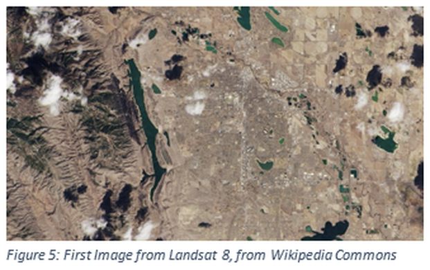 Figure 5: First Image for Landsat8, for Wikipedia Commons
